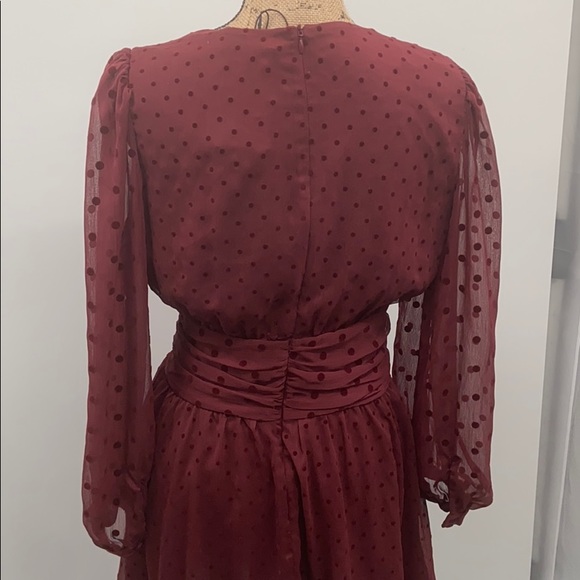 Zara dotted mesh belted mini dress - Picture 9 of 16